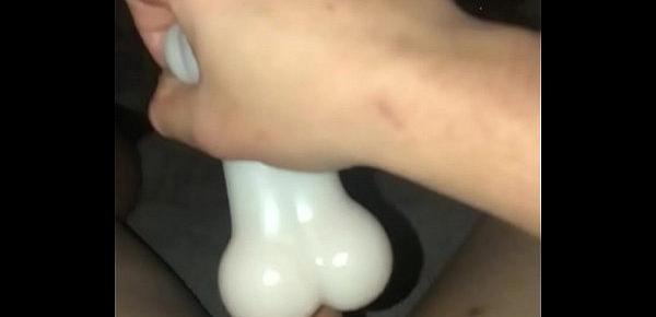 Playing with sex toy till I nut slow mo